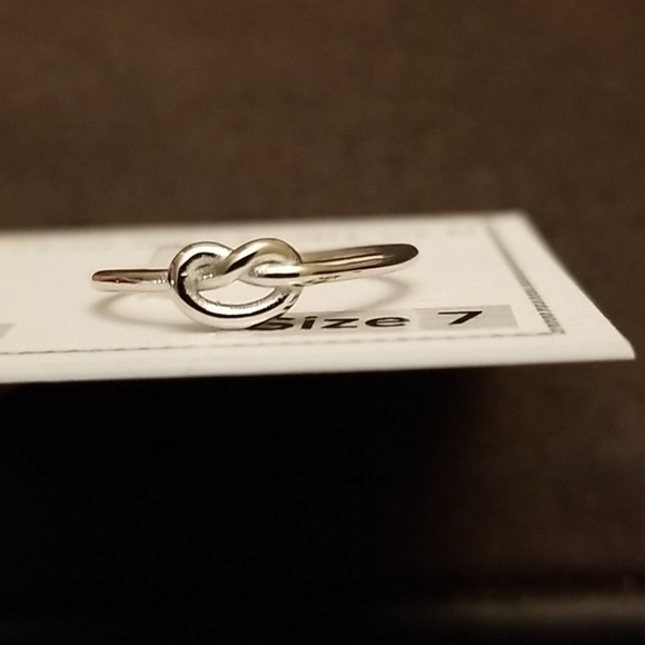 Sterling Forever Silver Love Knot Ring - Picture 2 of 8